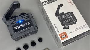 M25 Digital Display Case Earbuds, Black